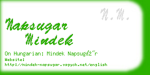 napsugar mindek business card
